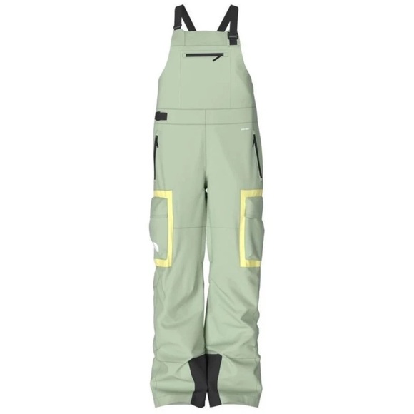 The North Face Dragline Bibs Women's Size M Short DryVent Misty Sage Ski Snow - Picture 1 of 8